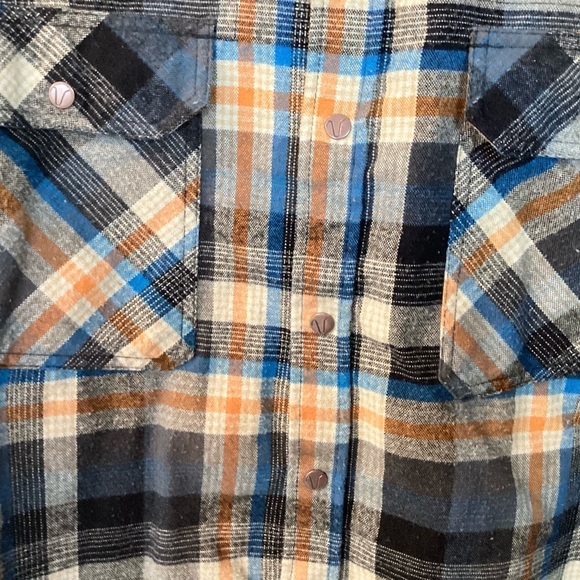 Volcom Fader Plaid Long Sleeve Snap Front Plaid Flannel Shirt - M - Picture 5 of 8